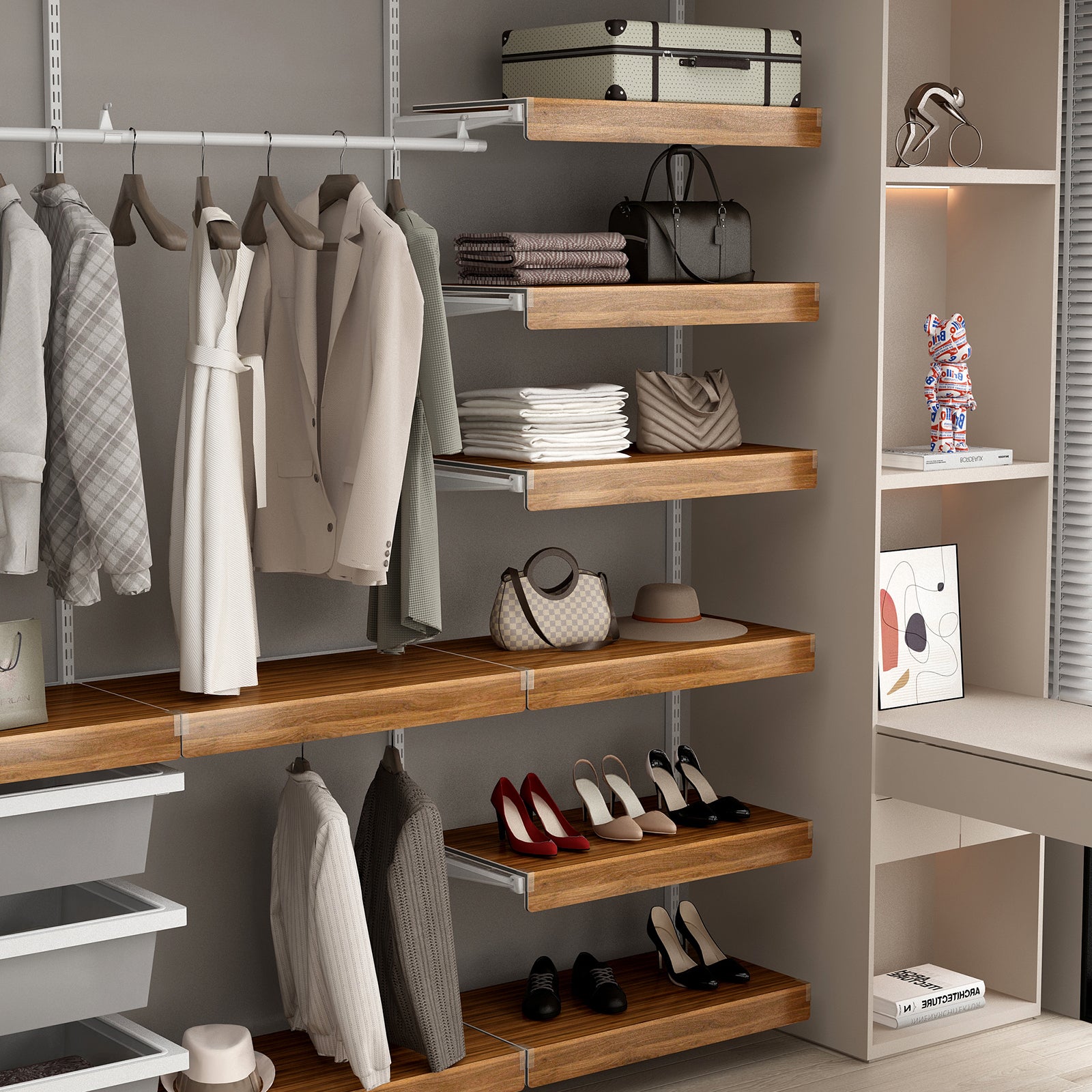 5 Pcs Wire Shelf Covers for Removable Closet & Pantry Shelving