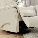 Global Home Swivel Glider Recliner with Manual Adjustable Headrest & Footrest