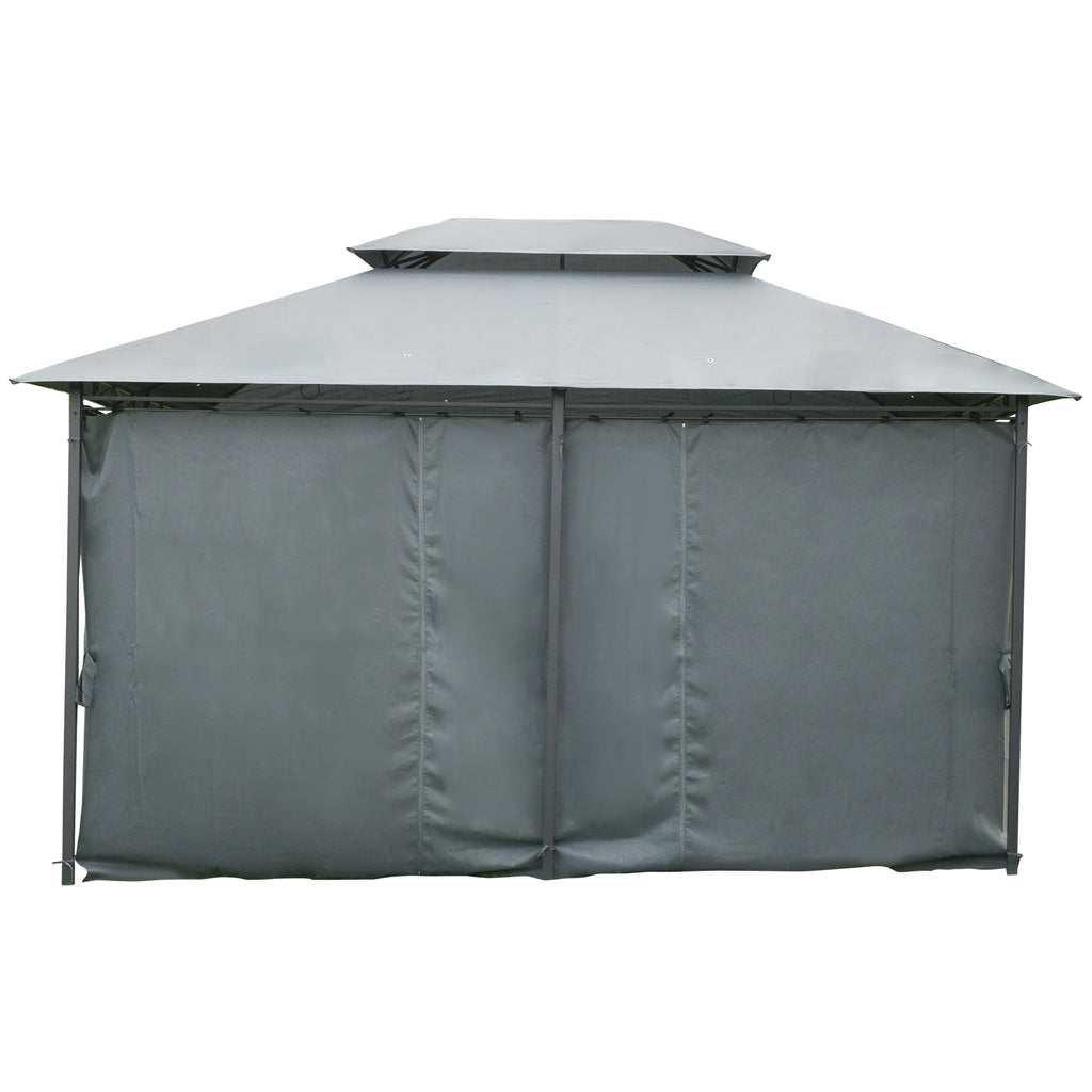 Outsunny 10' x 13' Patio Gazebo, Outdoor Canopy Shelter