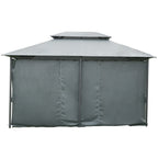 Outsunny 10' x 13' Patio Gazebo, Outdoor Canopy Shelter
