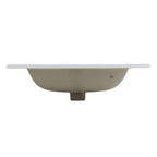 Glossy White Ceramic Integrated Sink