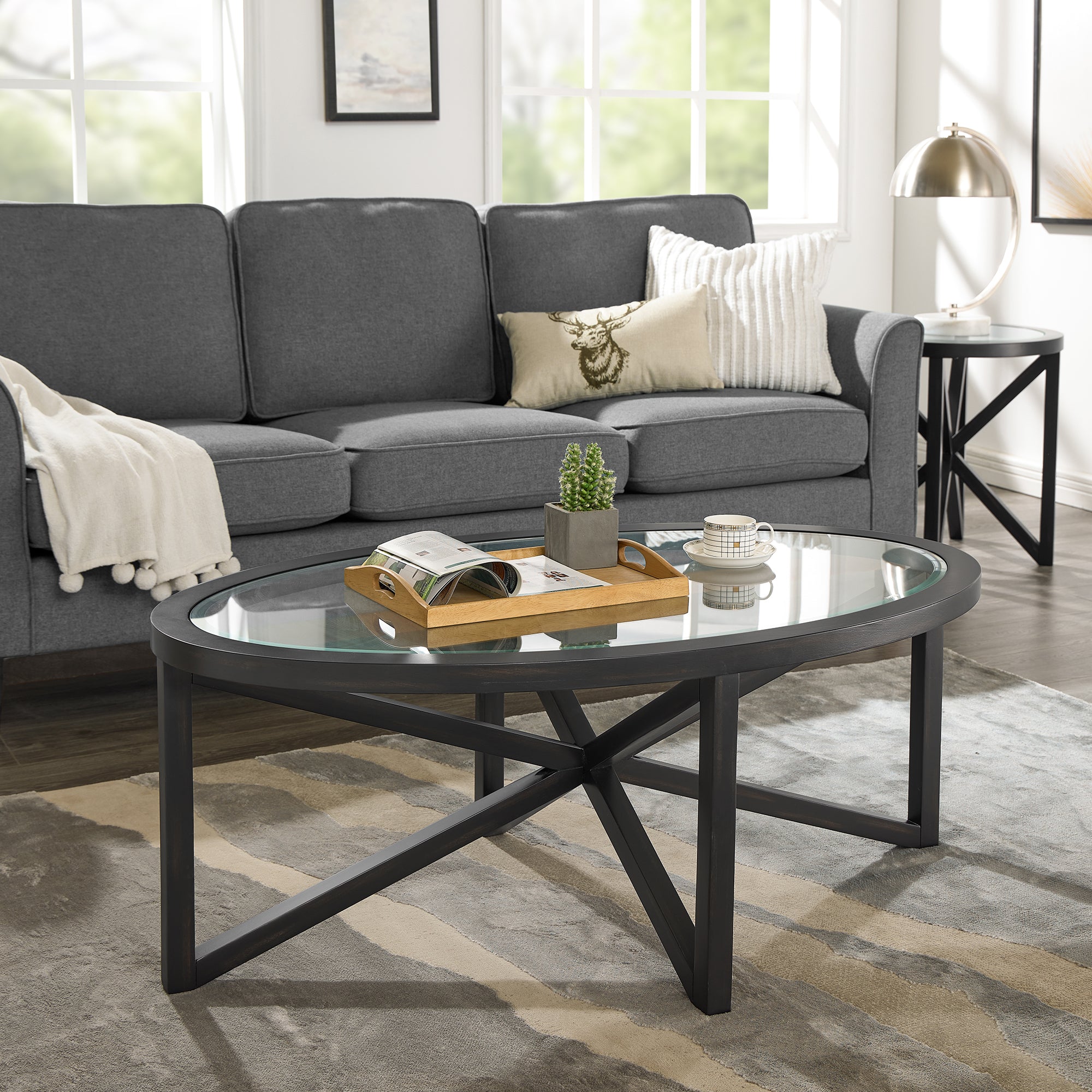 Modern Simple Glass Coffee Table