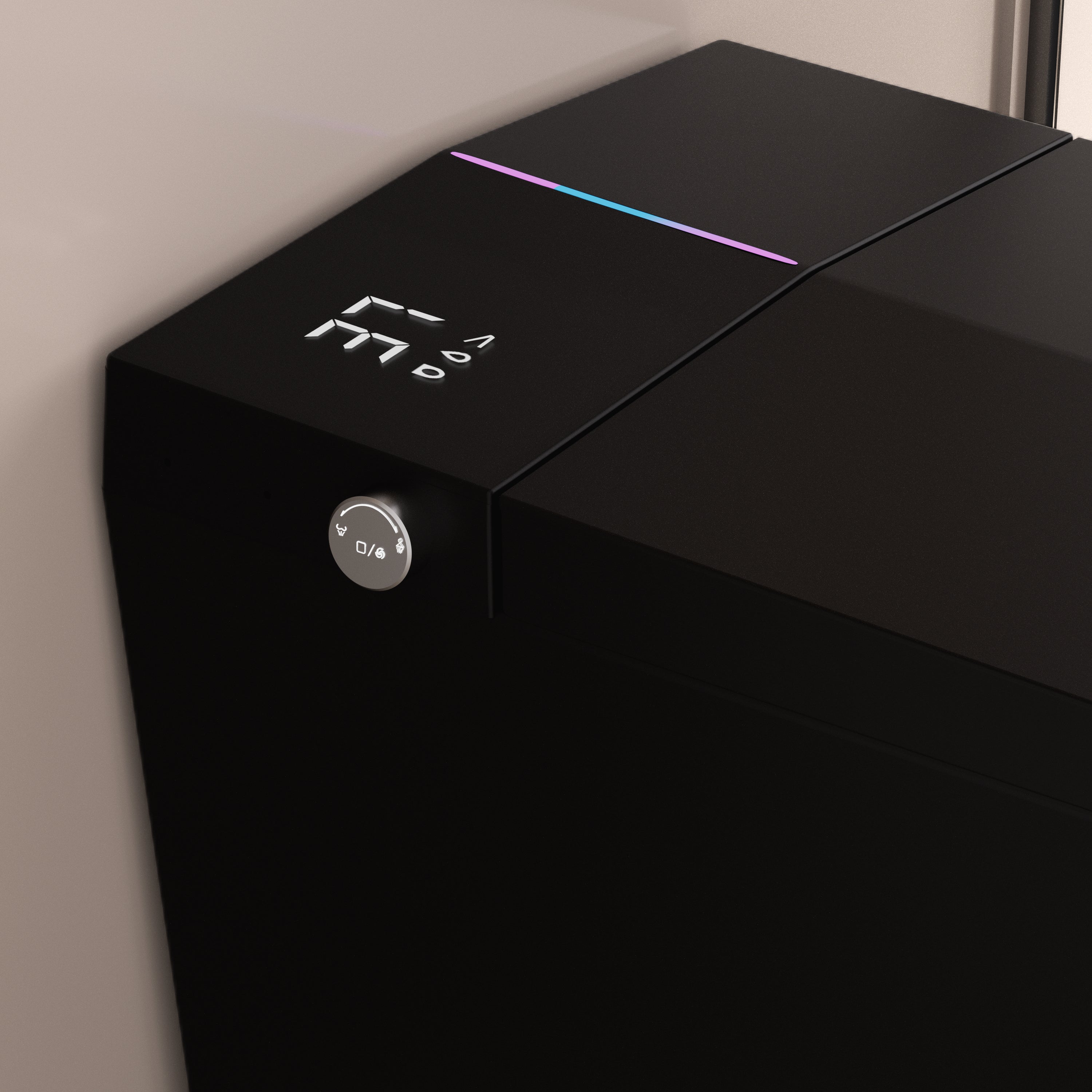 Black Square Smart Toilet with Built-in Tank for Bathroom