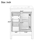 24-Inch Bathroom Vanity with Ceramic Sink