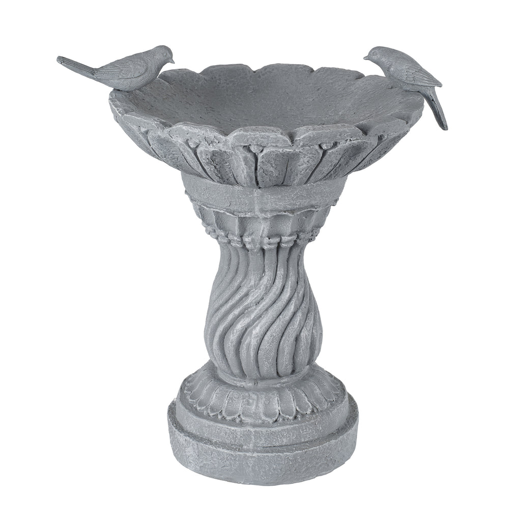 16.54" Garden Bird Bath Statue, Magnesium Oxide