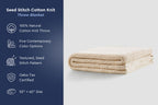 Cozy Knit Cotton Throw Blanket
