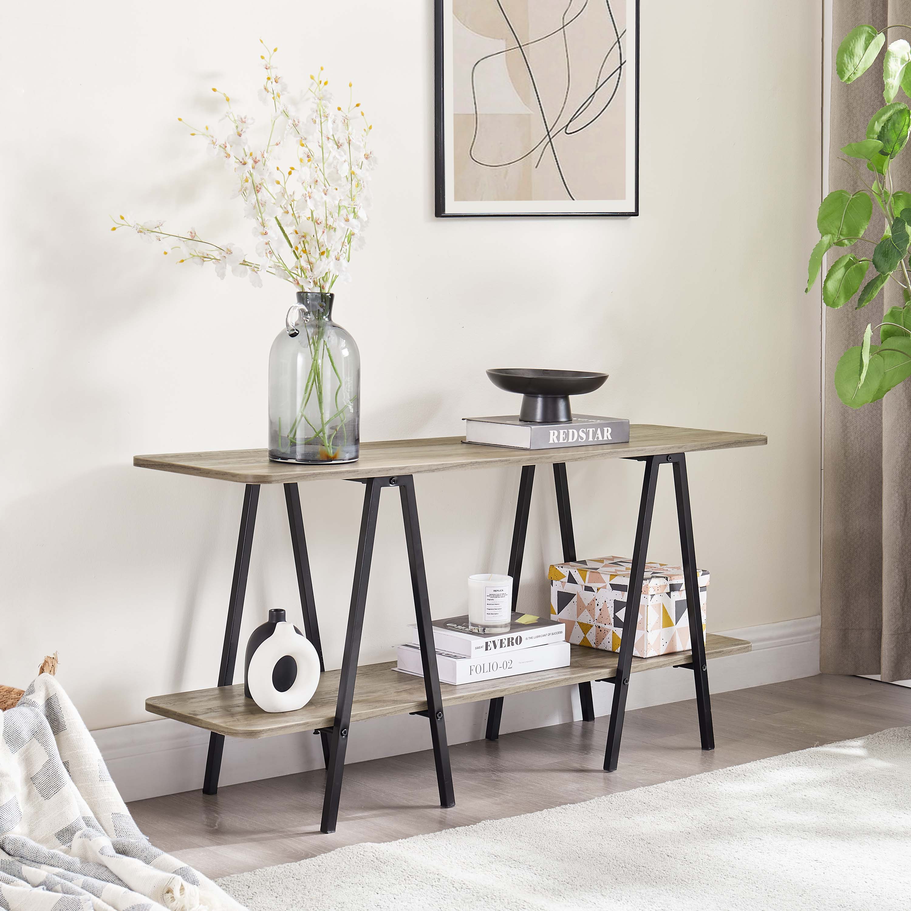 Celine 47" Console Table in Rustic