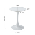 White Round Dining Table