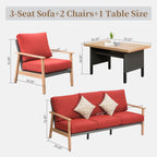 Outdoor Wicker Patio Furniture Set with Pillows