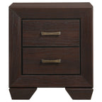 Copper Dark Cocoa 2-Drawer Rectangular Nightstand