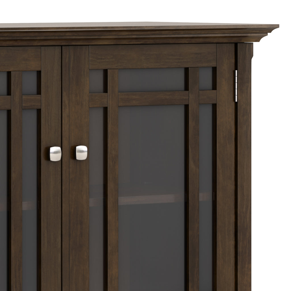 Bedford 62 inch Wide Solid Wood Wide Storage Cabinet in Dark Tobacco