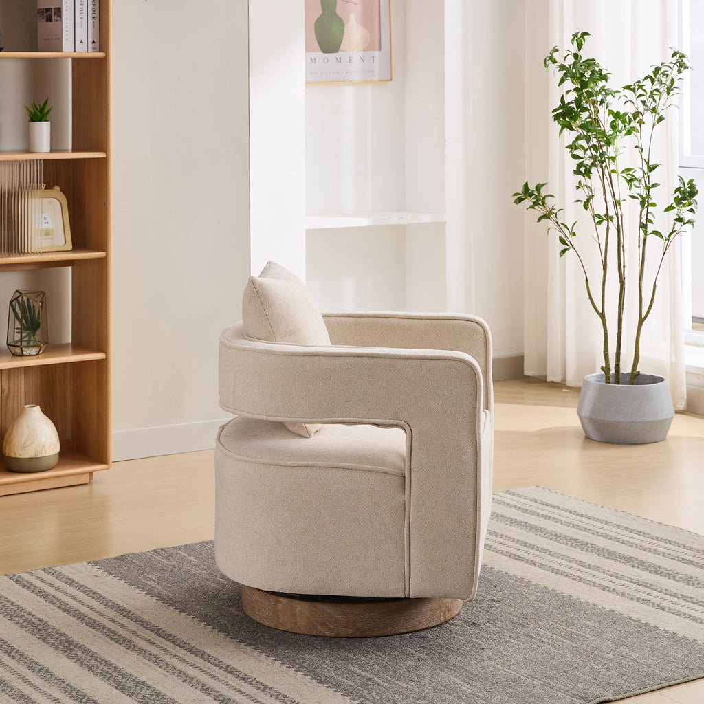 29.1" Swivel Accent Open Back Chair