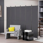 Room Divider 6-Panel - Black