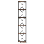66.93" Tall 6-Tier Rustic Bookshelf