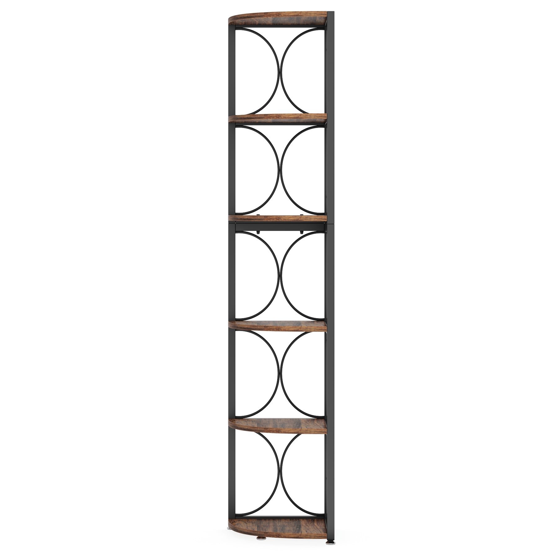 66.93" Tall 6-Tier Rustic Bookshelf