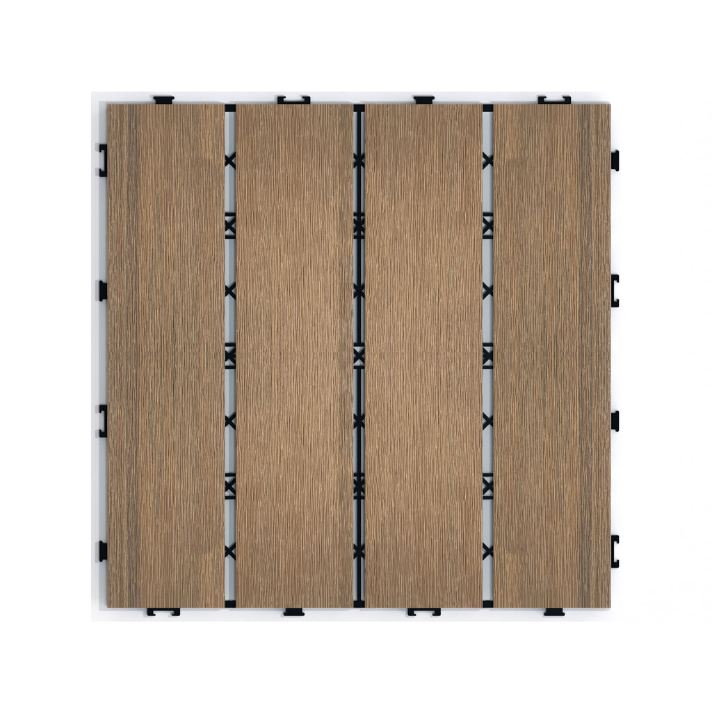 WPC Wood-Plastic Composite Patio Floor Tiles