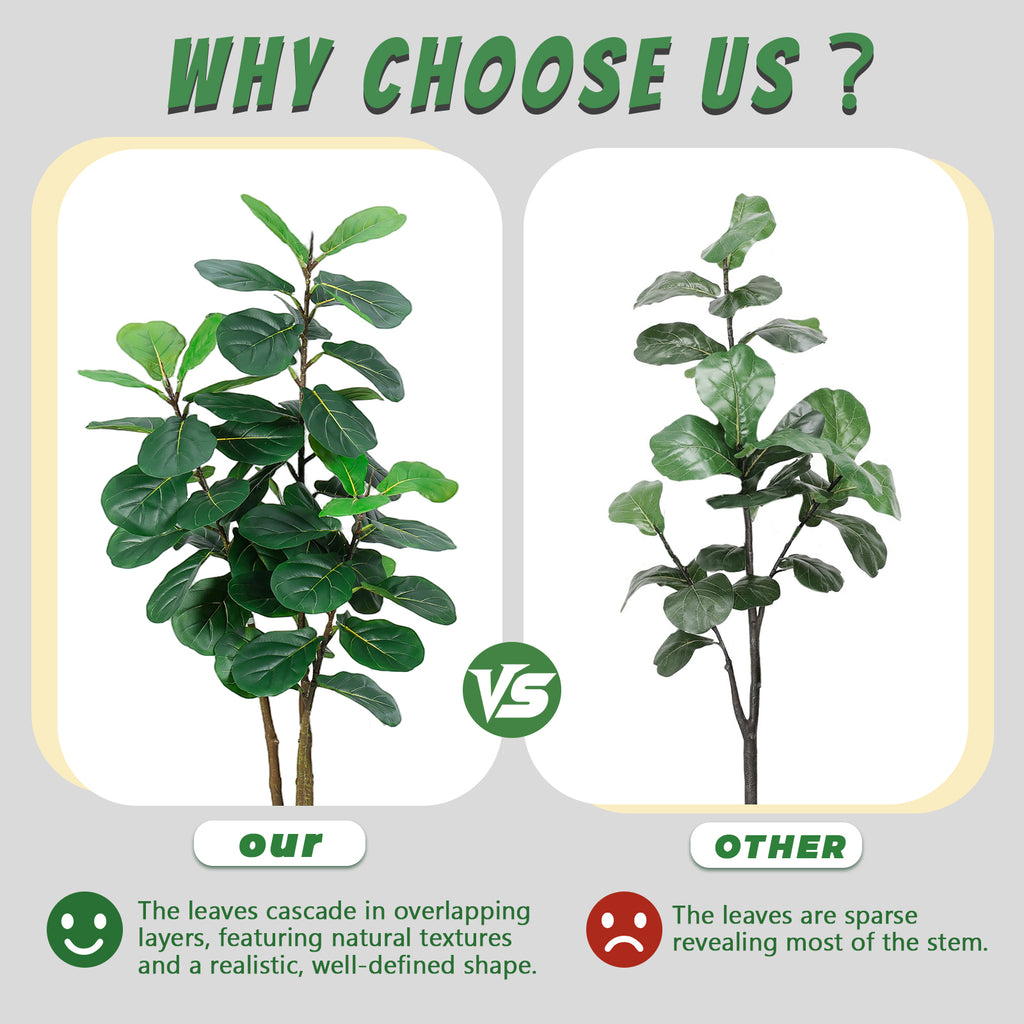 5FT Artificial Fiddle Leaf Fig Tree with Planter