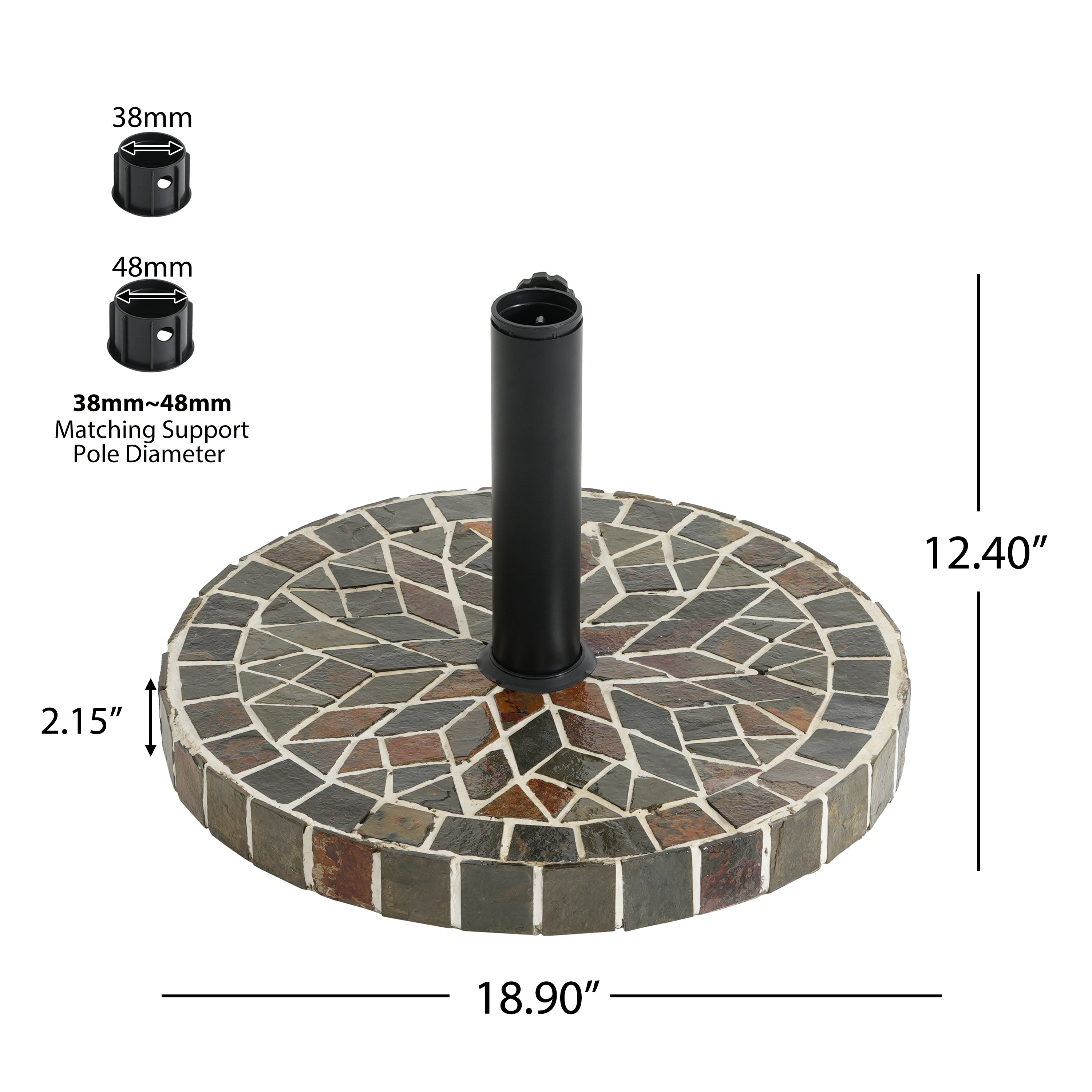 Enzo Tile Round Umbrella Base