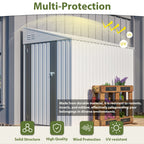 White 4' x 7' Lean-To Storage Shed