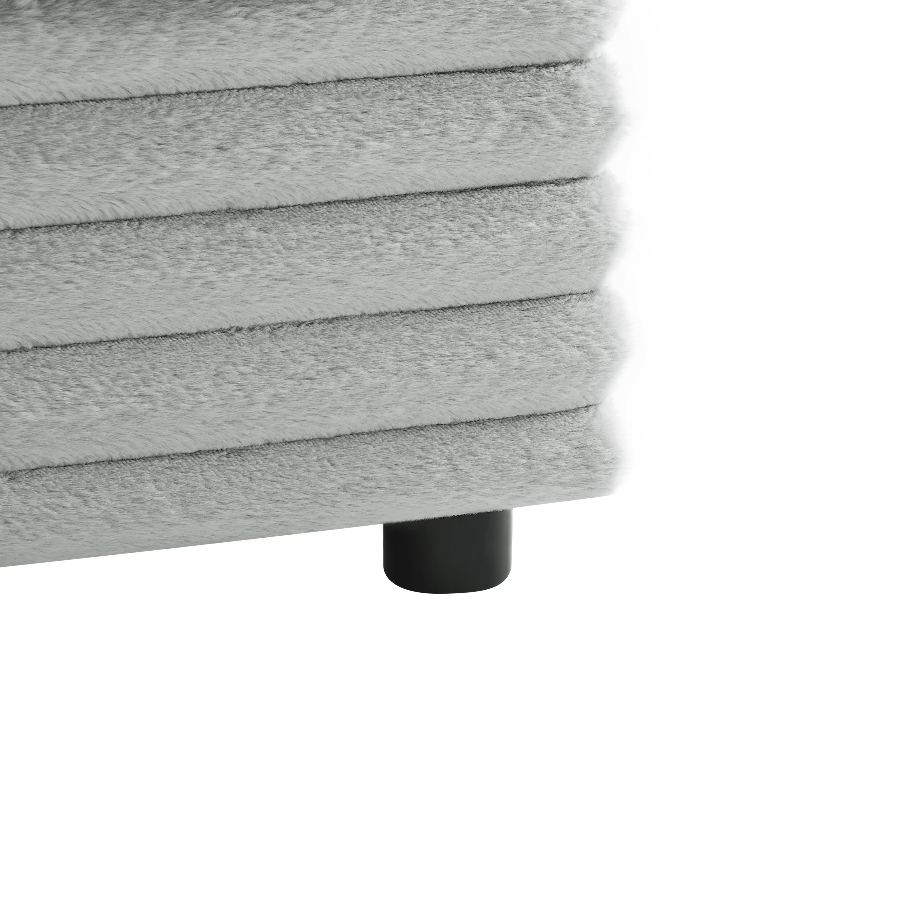Jenny Plush Fabric Armless Slipper Chair