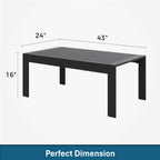 Modern 43" All-Weather Aluminum Patio Coffee Table
