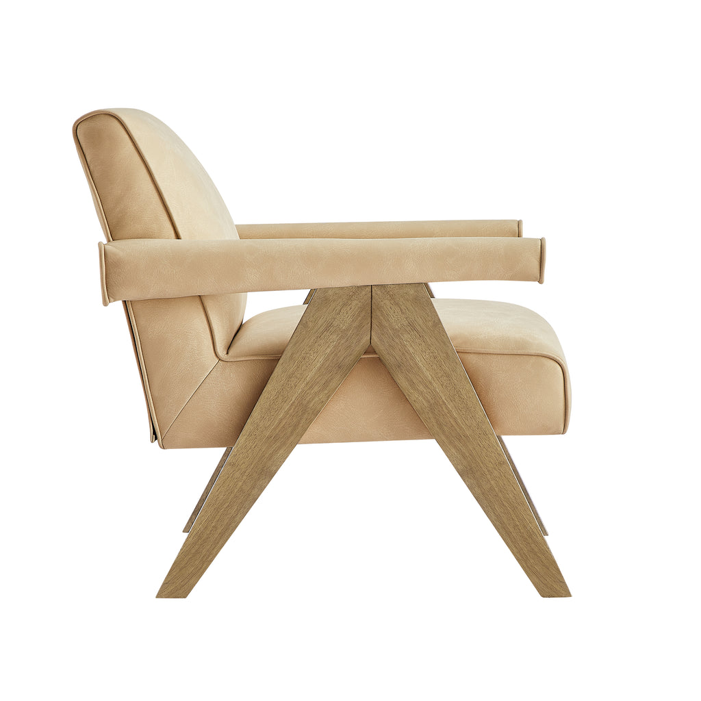 Nessi Modern Faux Leather Arm Chair