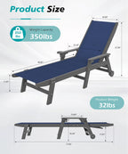 HDPE Chaise Lounge Outdoor Chair