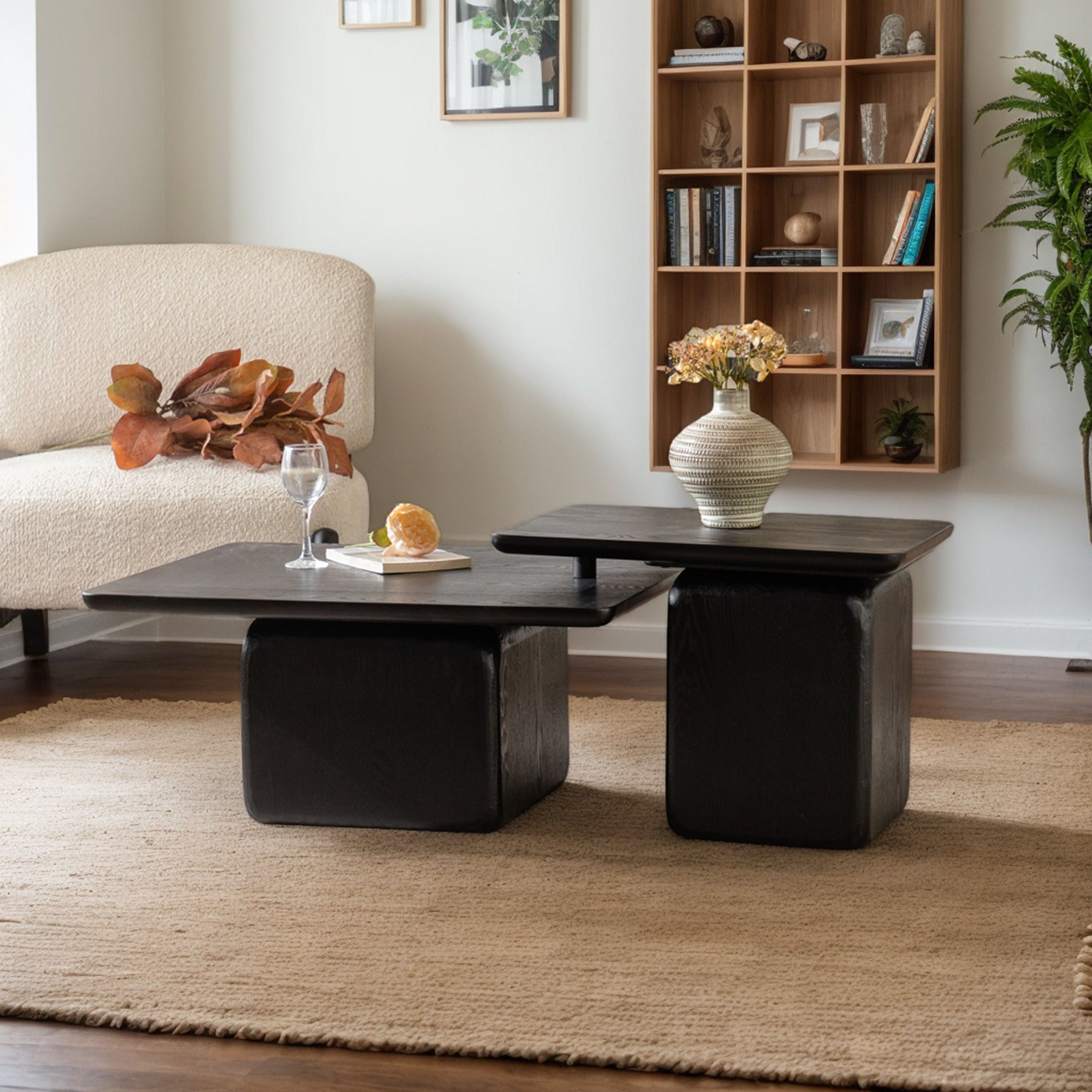 Vintage Fashion Style Square Coffee Table Set