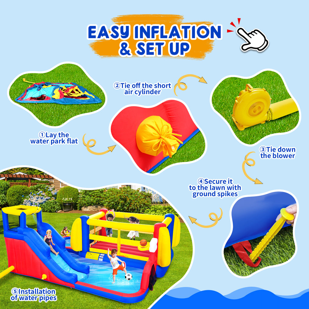 7 in 1 Inflatable Slide Water Park