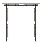 Metal Garden Arch with Adjustable Width