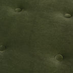 Jared Roll Arm Tufted Bench Settee, Olive