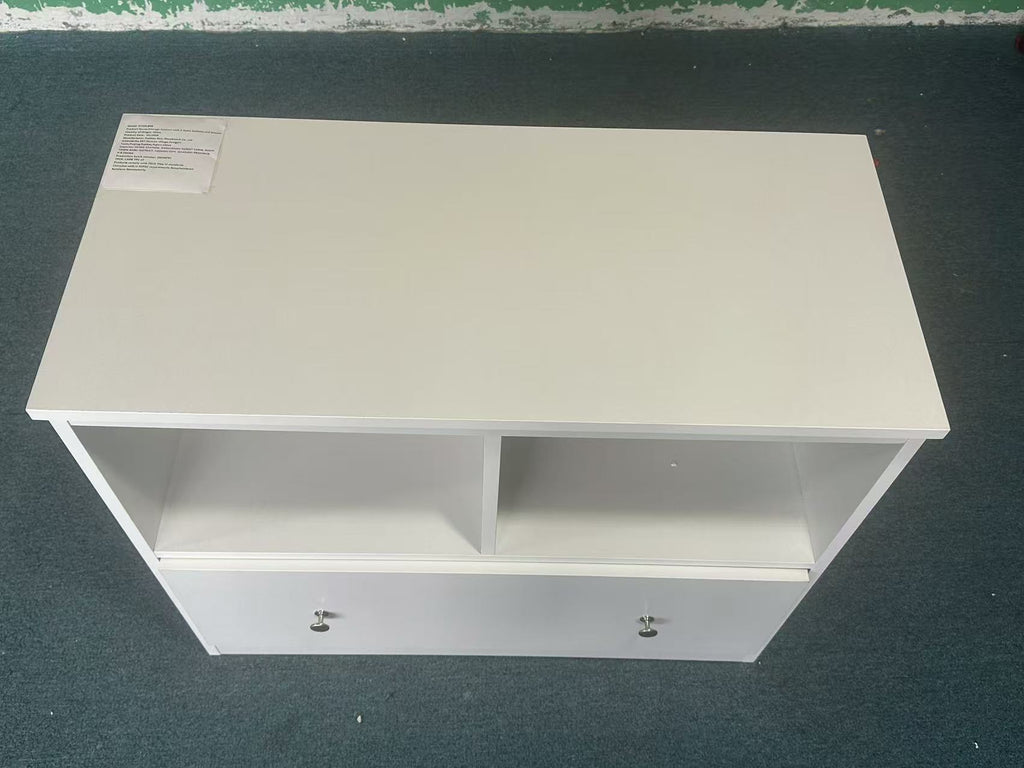 Kids Toy Storage Organizer with Large Drawer, Low Bookshelf