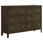 Clement Dark Cocoa 6-Drawer Dresser Cabinet