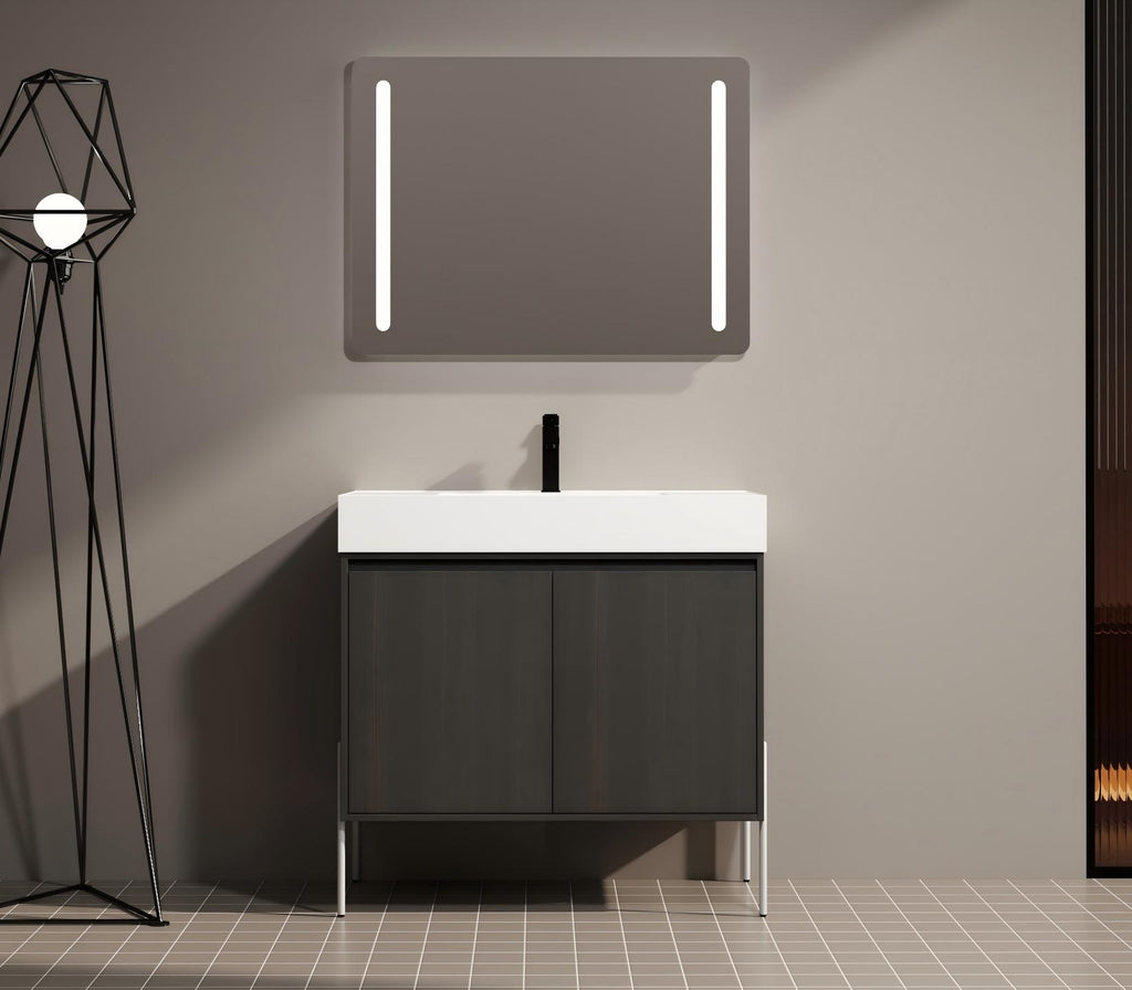 36" Freestanding Bathroom Vanity with Resin Sink