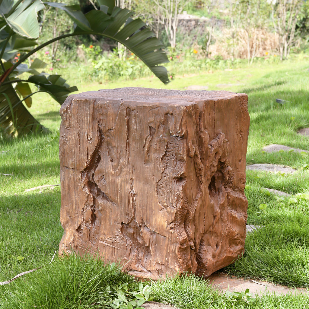 Amira Outdoor and Indoor Stump Shape MGO Side Table