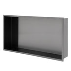 25" x 13" Stainless Steel Shower Niche, Gunmetal
