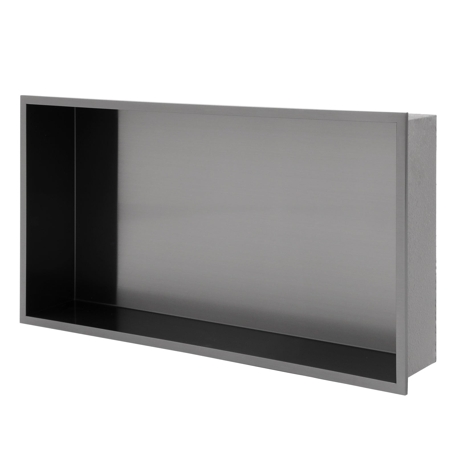 25" x 13" Stainless Steel Shower Niche, Gunmetal