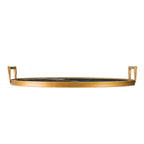 20.9 x 20.1 x 3.1" Round Accent Mirrored Tray