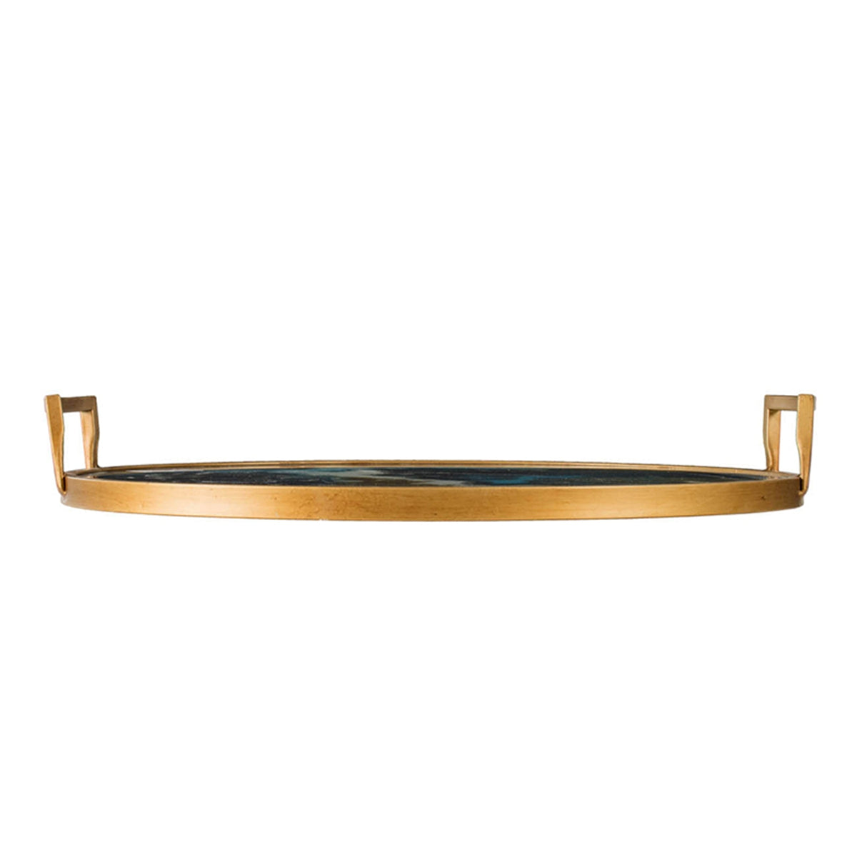 20.9 x 20.1 x 3.1" Round Accent Mirrored Tray