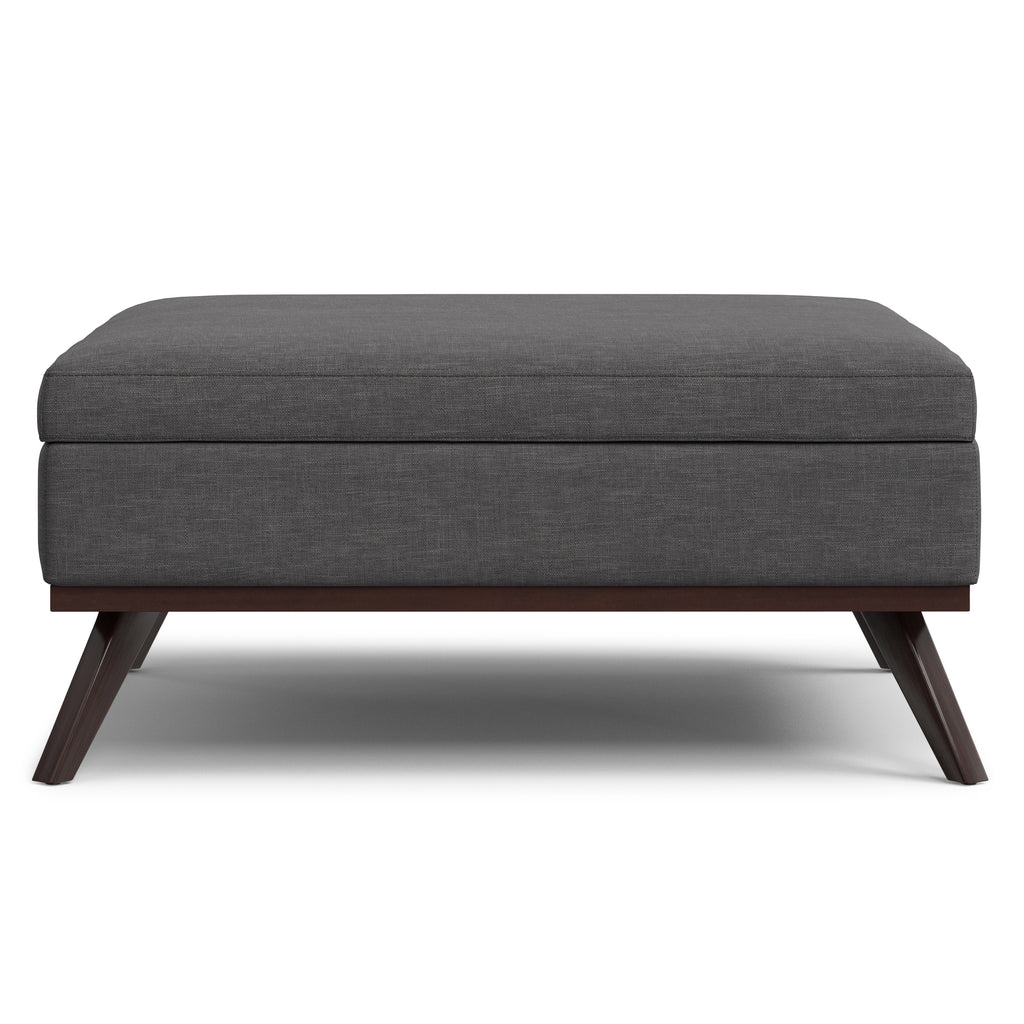 Owen 40 Inch Wide XL Square Coffee Table Storage Ottoman