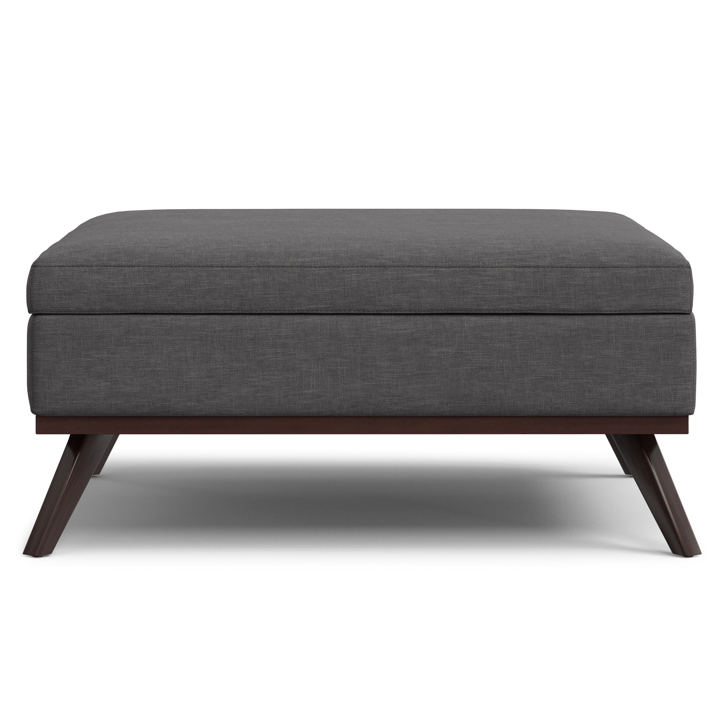 Owen 40 Inch Wide XL Square Coffee Table Storage Ottoman
