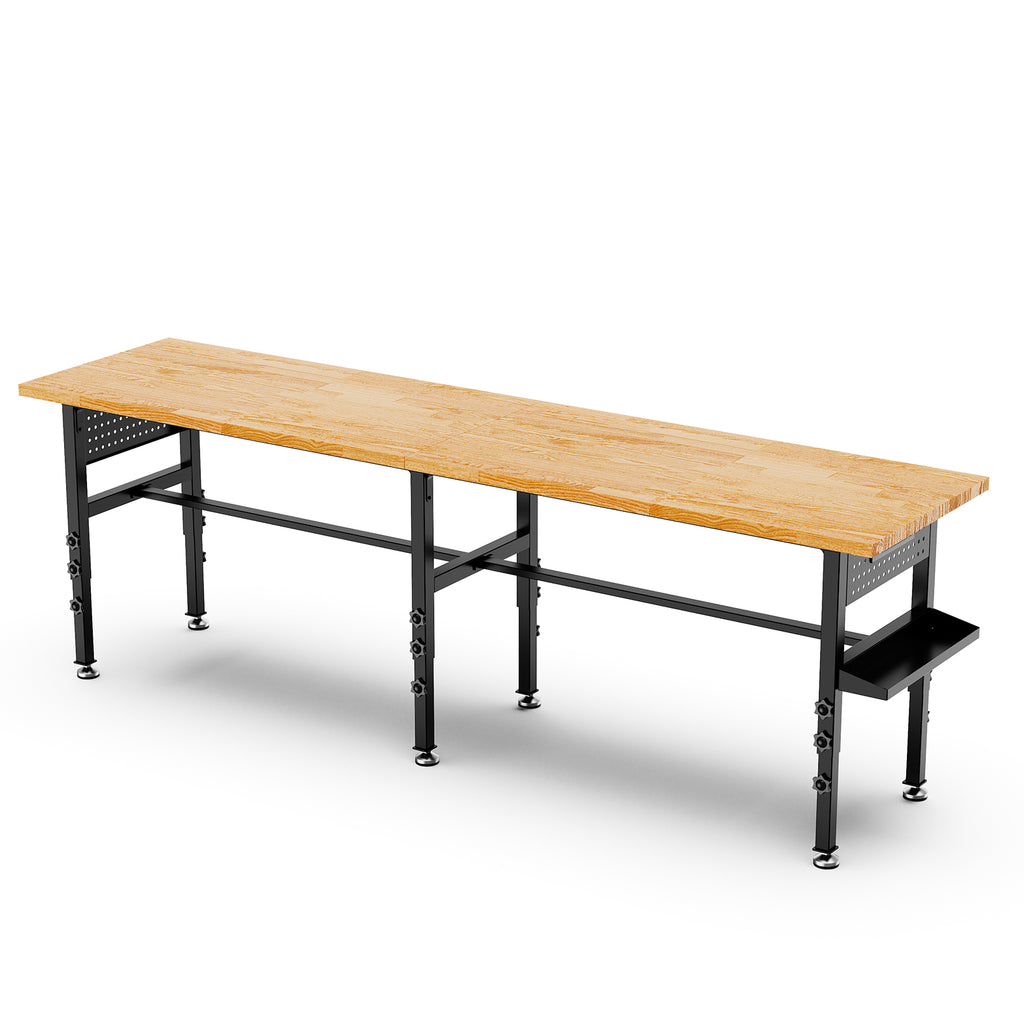 96" Adjustable Workbench with Side Pegboard