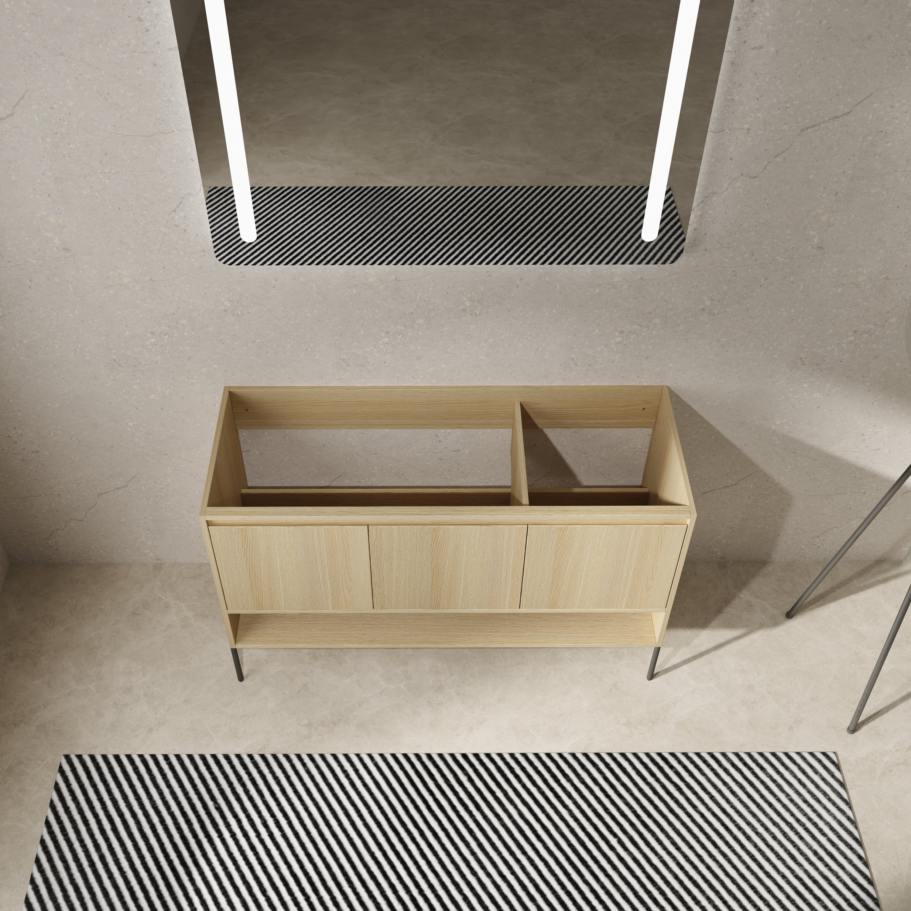 48" Freestanding Bathroom Vanity & 3 Soft-Close Cabinet Doors