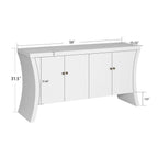 Refined Industrial 4-Door Credenza