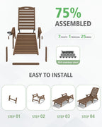 Outdoor Lounge Chairs Set of 2