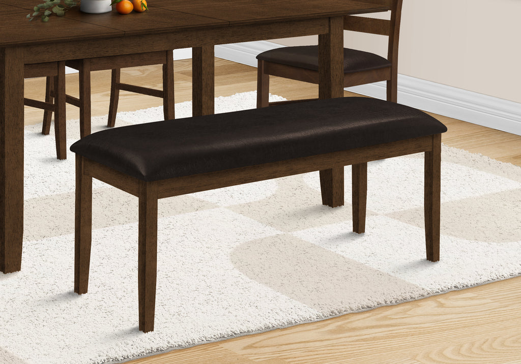 48" Rectangular Upholstered Wood Bench