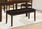 48" Rectangular Upholstered Wood Bench