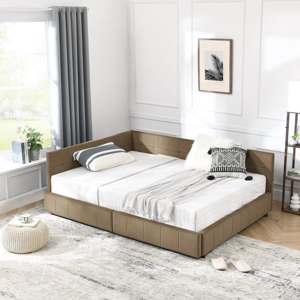 Full Size Storage Upholstered Tufted Bed Frame