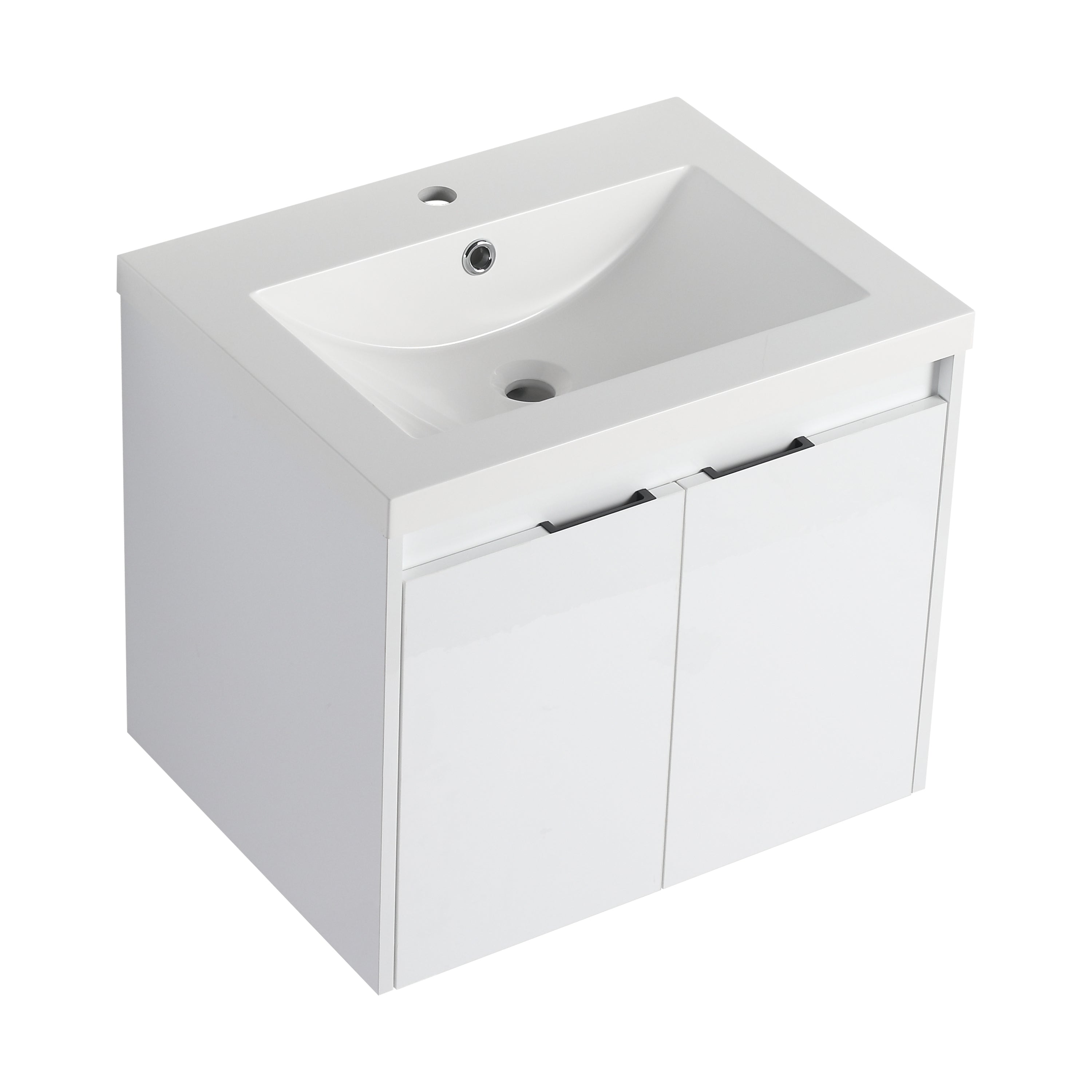 24" Bathroom Vanity With Resin Sink