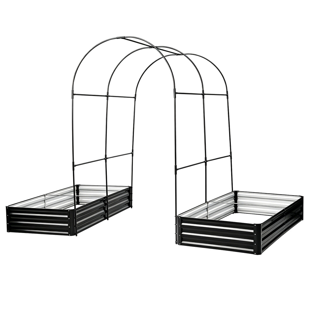 Raised Garden Bed with Arch Trellis - 2 Pack
